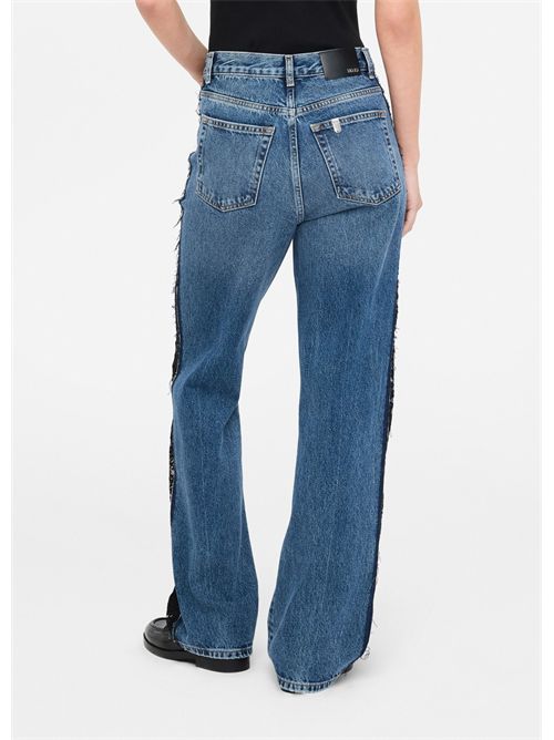 Jeans straight con pizzo LIU JO | UF5216D0290/78940